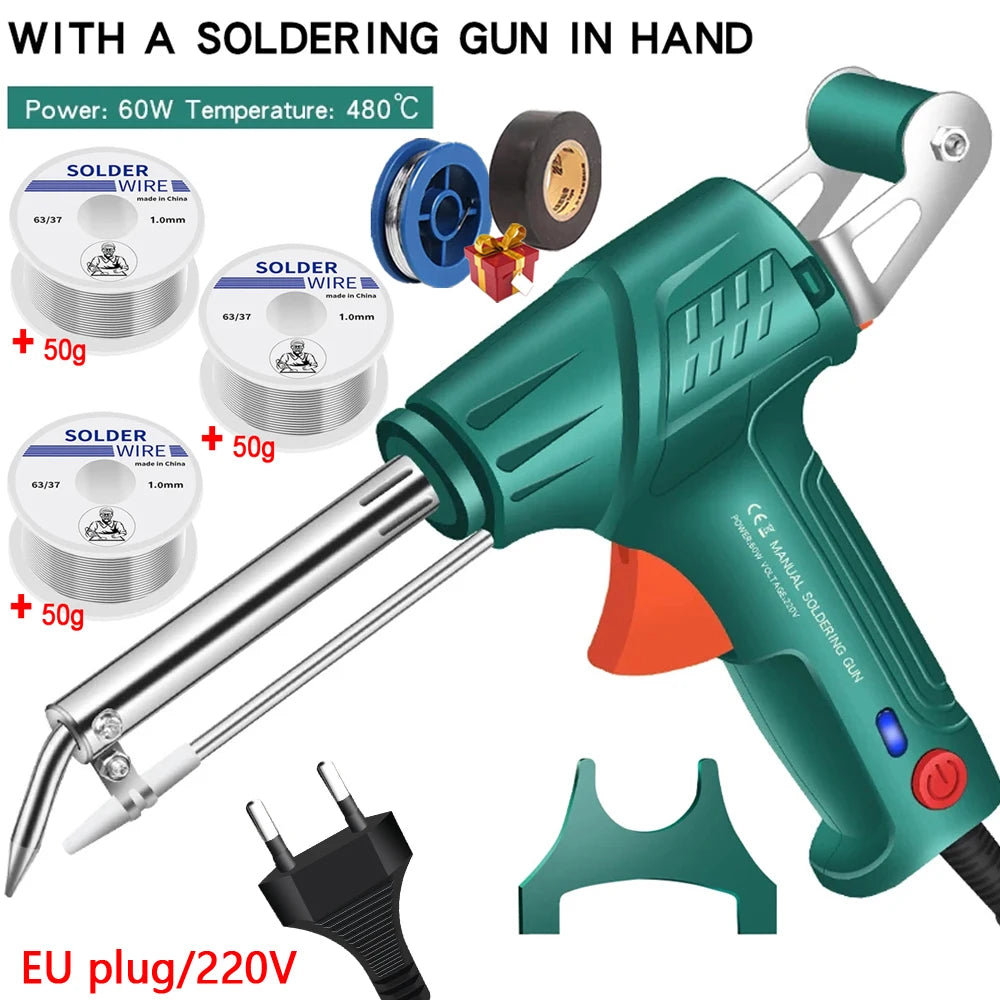 Automatically Iron Welder Soldering Gun New Multi-Function Hand-Held Internal Heating Send Tin Welding Repair Tool 220V/110V 60W