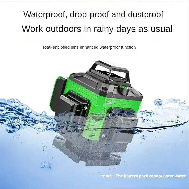 8/12 Line Green Laser Level 360° Self-Leveling Cross Line Tool Horizontal Vertical Measuring for Construction & DIY