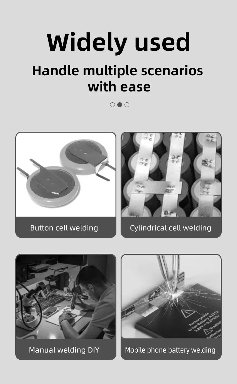 PSW01 Handheld Digital Spot Welder with 11-Level Adjustment & Dual Pulse for 18650 Battery Nickel Strip Welding