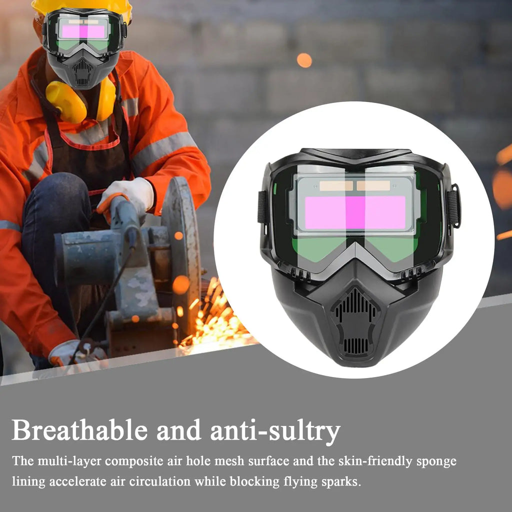 Masque de soudure à assombrissement automatique compatible MIG TIG arc — zone-bricolage.com