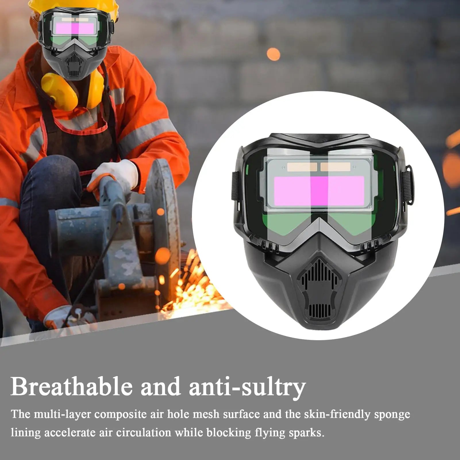 Masque de soudure à assombrissement automatique compatible MIG TIG arc — zone-bricolage.com
