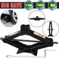 Car Scissor Jack 2T Auto Emergency Crank Lift Stand Labor-Saving Repair Tire Replacement Tool with Handle for Cars SUV Vehicles