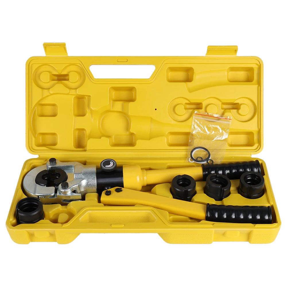 Hydraulic Pipe Crimping Tool Adjustable Crimper with Heavy-Duty Pressure for Copper Stainless Steel PEX Pipes TH V12/15/18/22/28
