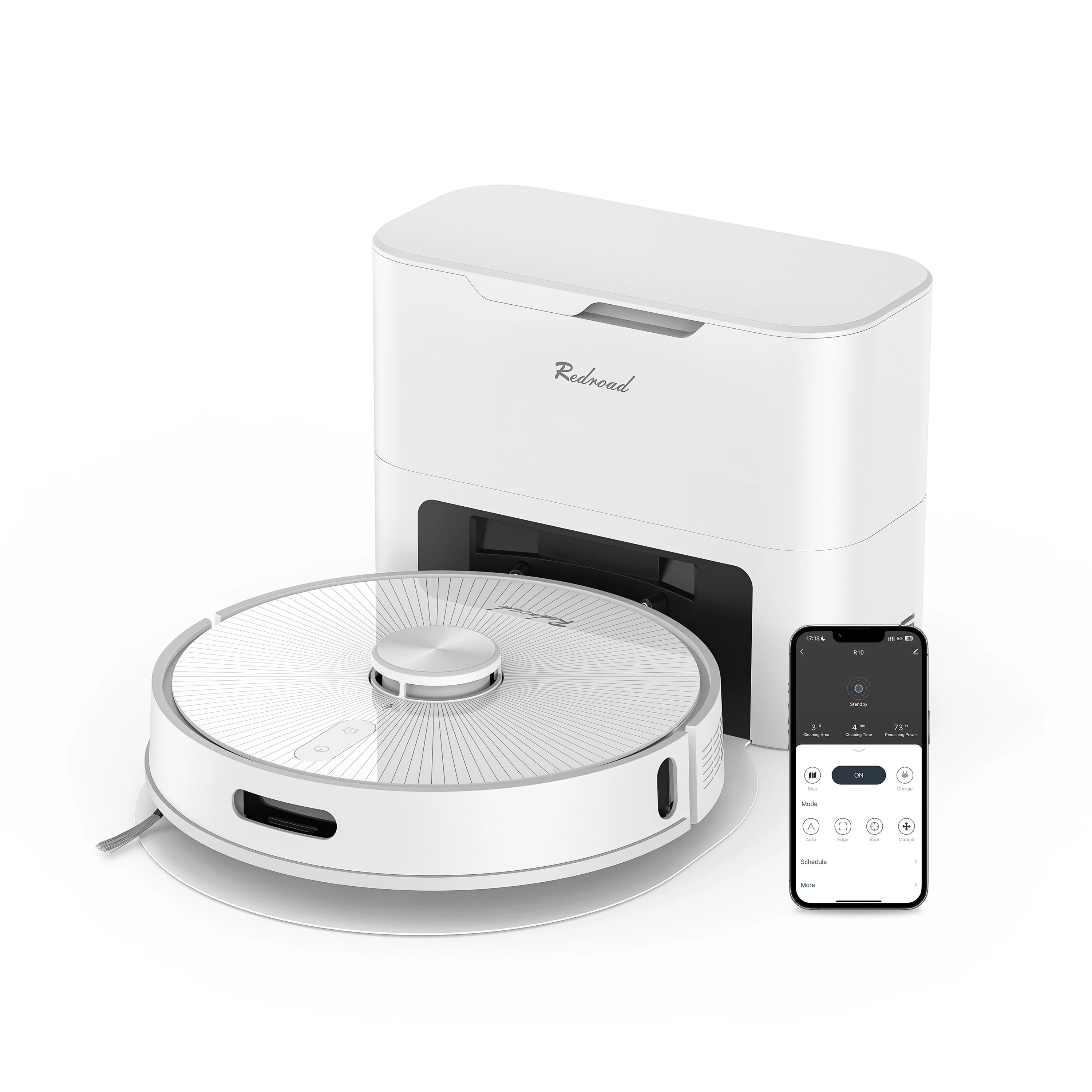 Redkey R10 Robot Vacuum Cleaner 2-in-1 Auto Vacuum Mop Wiping Function LiDAR Navigation Strong 4000Pa Suction Power 4 L Dust Bag