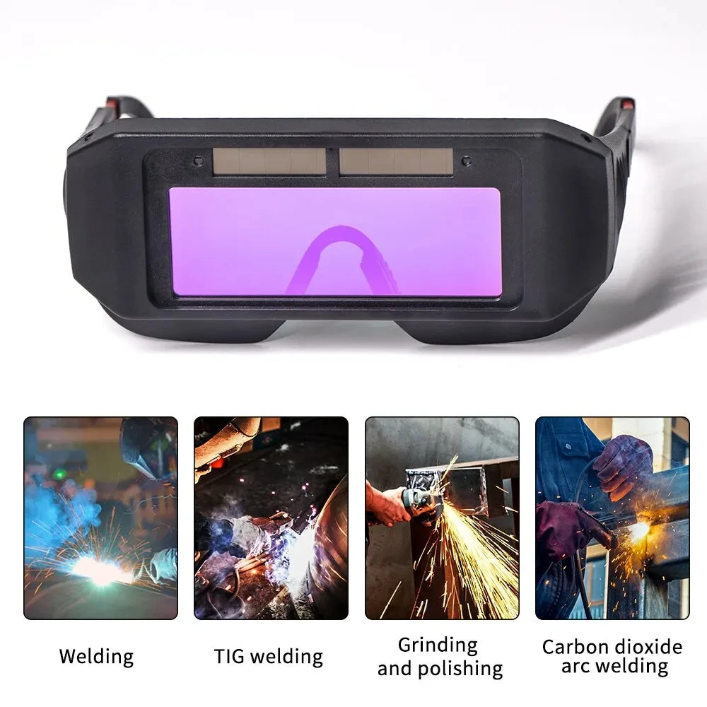 Lunettes de soudure auto-obscurcissantes solaires ultra-légères 60g compatibles TIG MIG MMA — zone-bricolage.com
