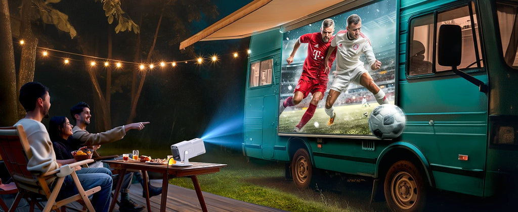 TOPTRO Mini Portable Projector 4K Support 20000 Lumens Full HD 1080P Native 270° Rotating Projector Home Theater Projector