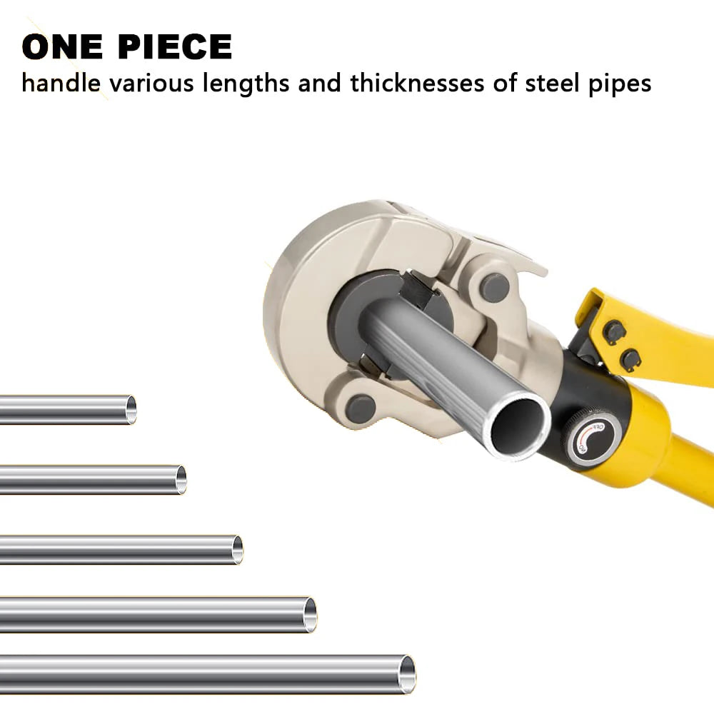 Hydraulic Pipe Crimping Tool Adjustable Crimper with Heavy-Duty Pressure for Copper Stainless Steel PEX Pipes TH V12/15/18/22/28
