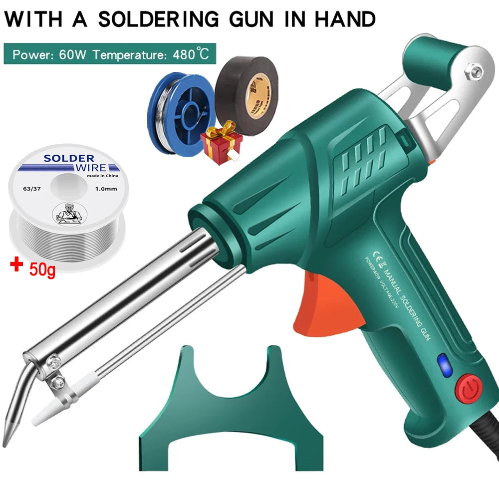 Automatically Iron Welder Soldering Gun New Multi-Function Hand-Held Internal Heating Send Tin Welding Repair Tool 220V/110V 60W