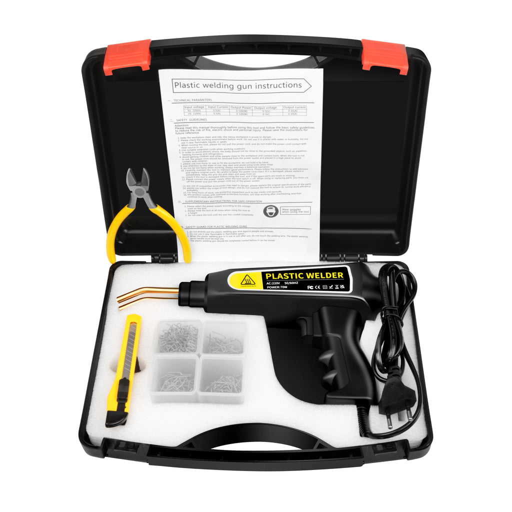 New Plastic Welding Gun Car Bumper Repair Welder Heat Laminator Bumper Repair Kit 400Pcs Repair Nail Multi-function Welder
