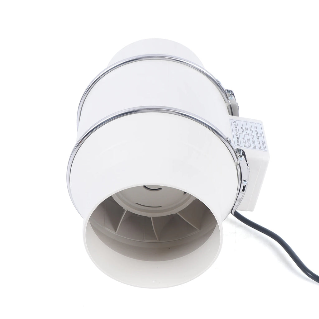 220V Exhaust Fan Silent Duct Ventilation Fan 2600RPM Duct Fan Pipe Extractor for Kitchen Bathroom Toilet (HF-100/HF-150/HF-200)