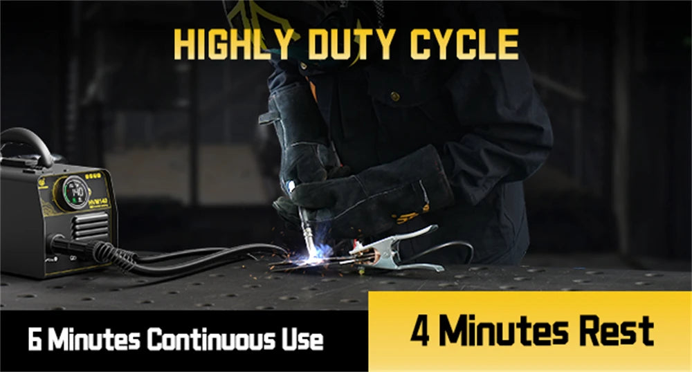 HZXVOGEN HVM140 3 in 1 Semi-Automatic Inverter Mig Welding Machine MMA/Gasless MIG/Lift TIG IGBT Non Gas Welder Synergy Tool