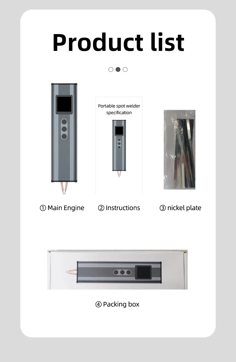 PSW01 Handheld Digital Spot Welder with 11-Level Adjustment & Dual Pulse for 18650 Battery Nickel Strip Welding