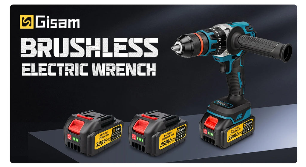 480N.M Brushless Electric Impact Drill Cordless Drill 13mm Electric Screwdriver DIY Driver Power Tool for Makita 18V Battery Pin