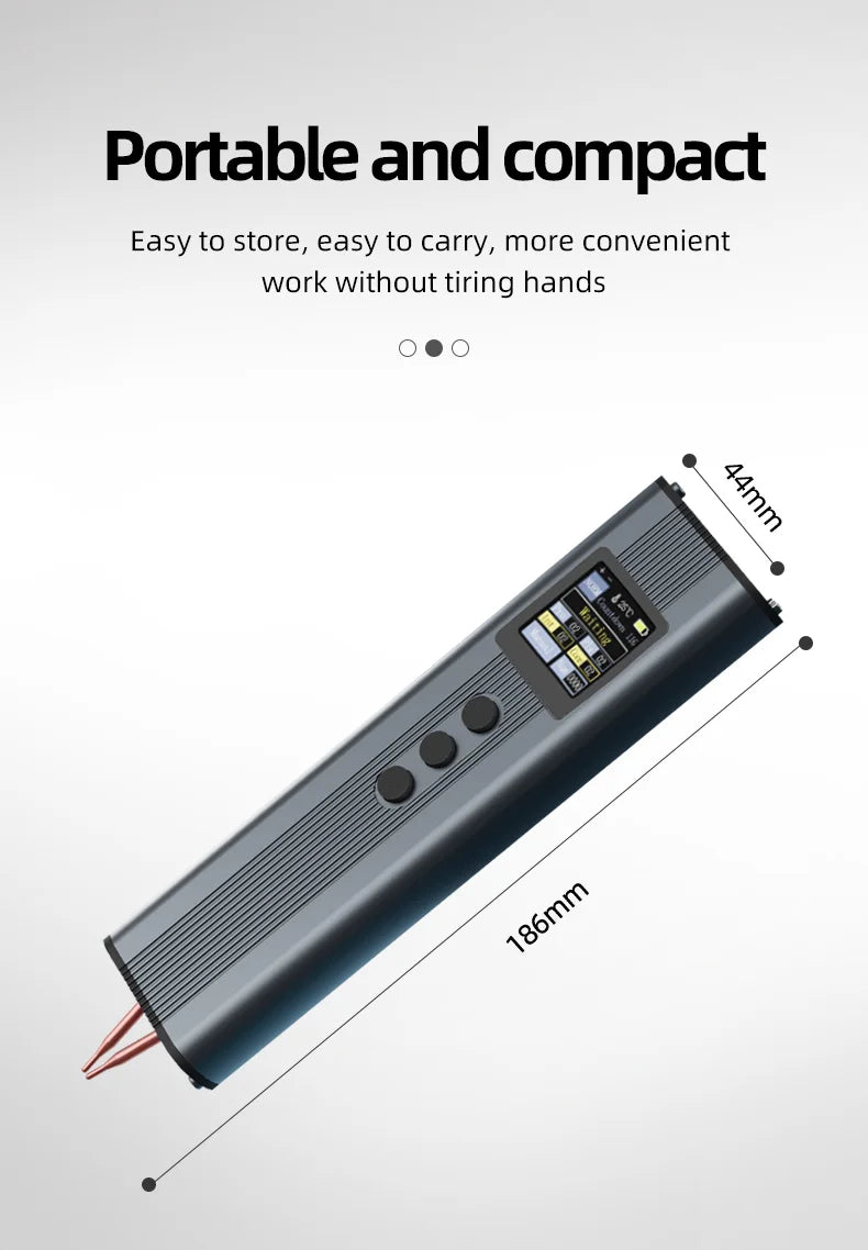 PSW01 Handheld Digital Spot Welder with 11-Level Adjustment & Dual Pulse for 18650 Battery Nickel Strip Welding