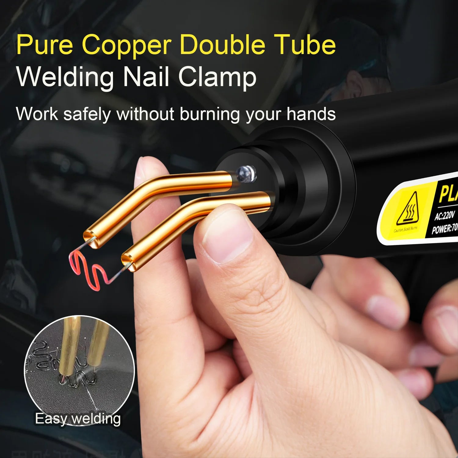 New Plastic Welding Gun Car Bumper Repair Welder Heat Laminator Bumper Repair Kit 400Pcs Repair Nail Multi-function Welder