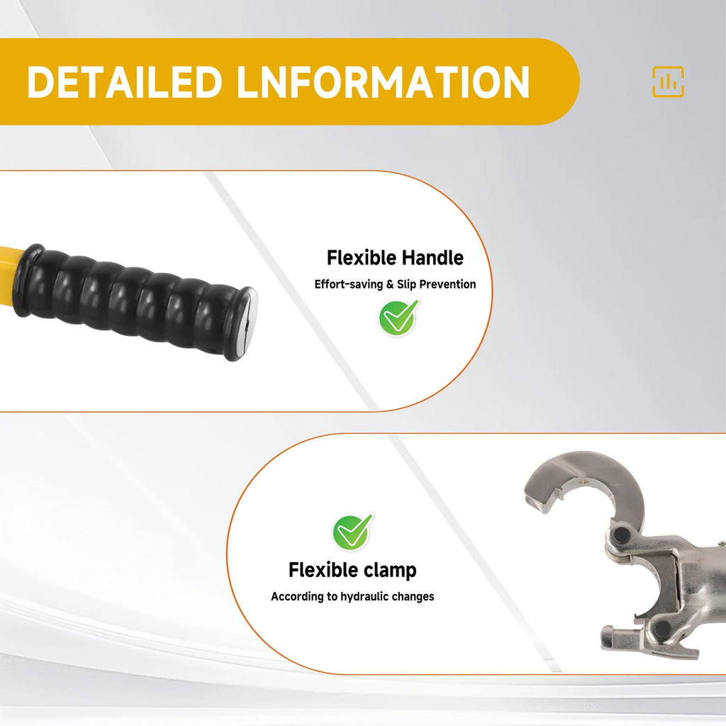 Hydraulic Pipe Crimping Tool Adjustable Crimper with Heavy-Duty Pressure for Copper Stainless Steel PEX Pipes TH V12/15/18/22/28
