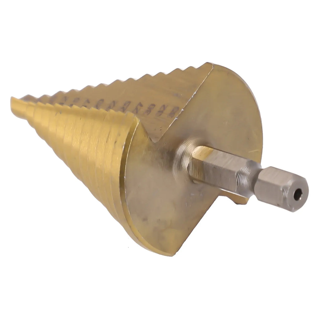 HSS Step Drill Bit Straight Groove Titanium Coated Wood Metal Hole Cutter 13 Steps Multiple Hole Cone Drill Bits 5-35mm