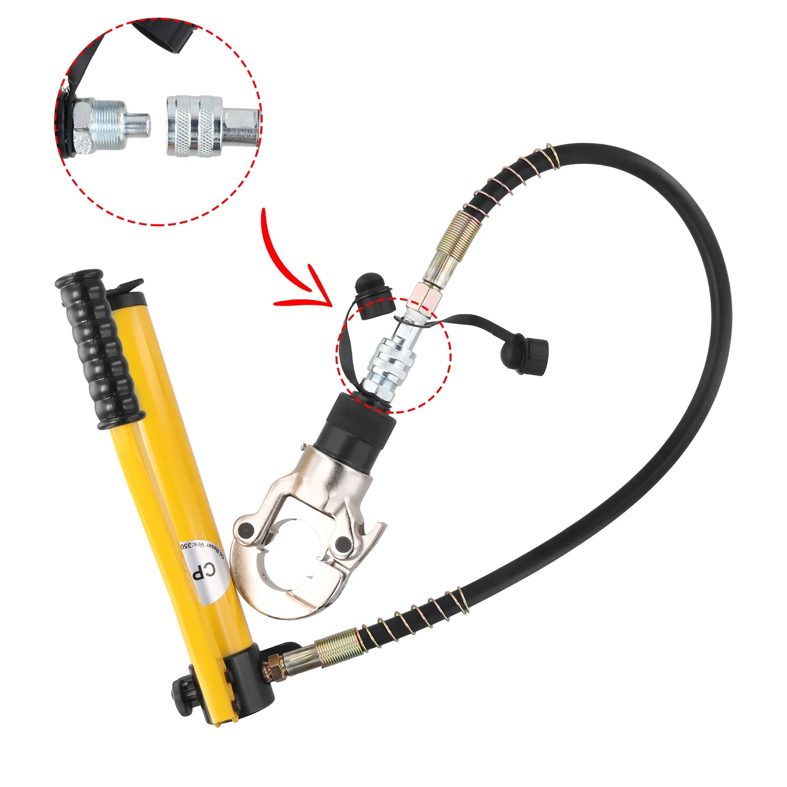 Hydraulic Pipe Crimping Tool Adjustable Crimper with Heavy-Duty Pressure for Copper Stainless Steel PEX Pipes TH V12/15/18/22/28